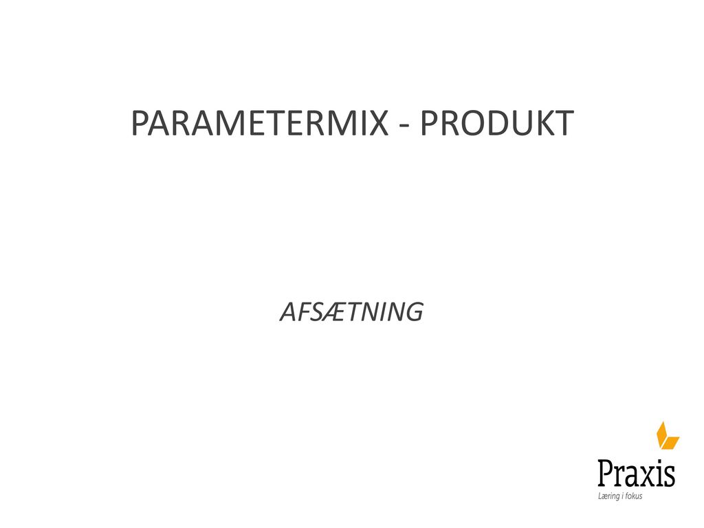 Parametermix - produkt