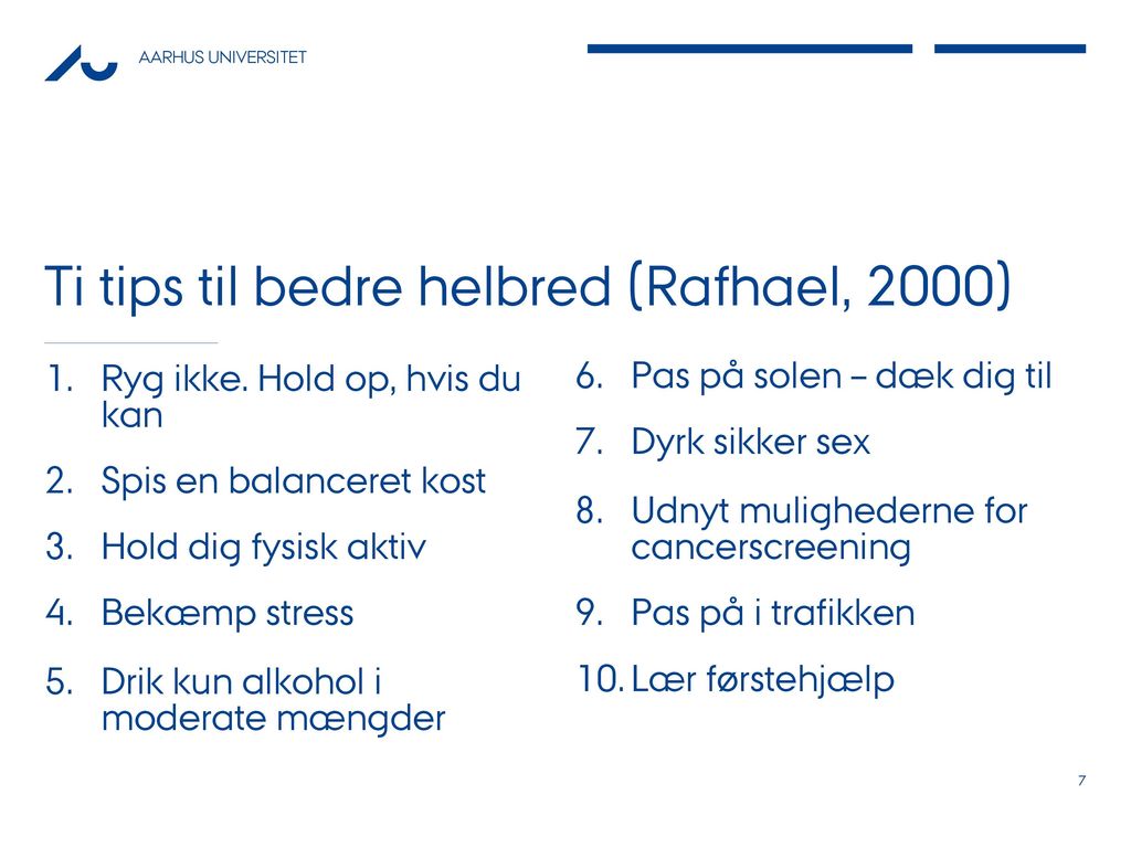 Ti tips til bedre helbred (Rafhael, 2000)