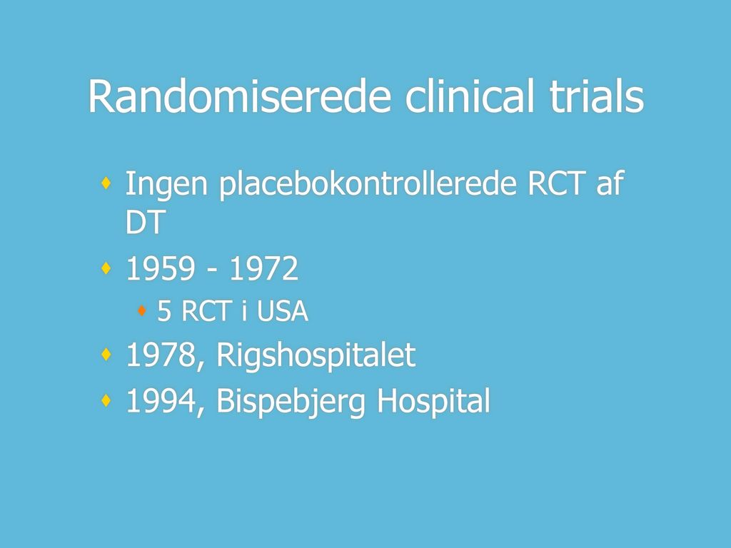 Randomiserede clinical trials
