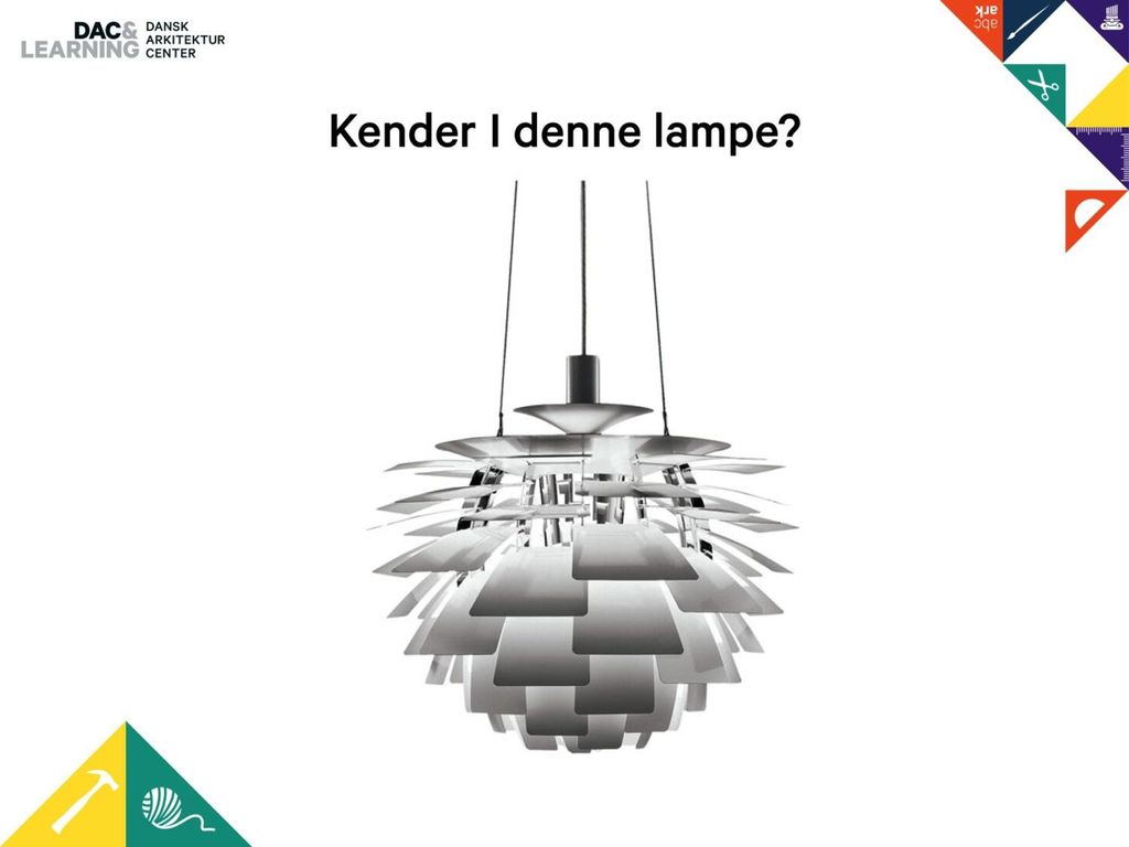 Kender I denne lampe (Fotokilde: Louis Poulsen) Spørgsmål: Er den moderne eller gammeldags i sit design