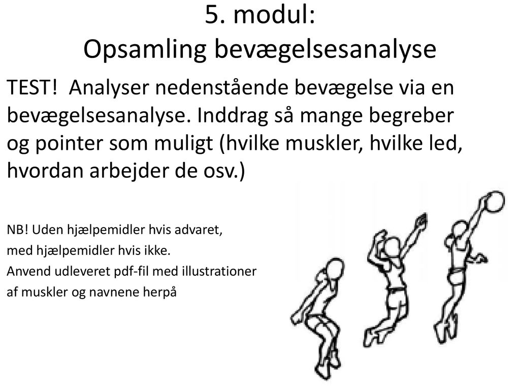 5. modul: Opsamling bevægelsesanalyse