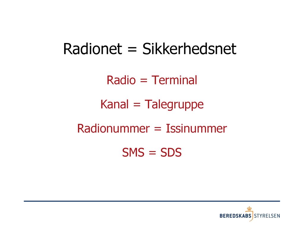 Radionet = Sikkerhedsnet