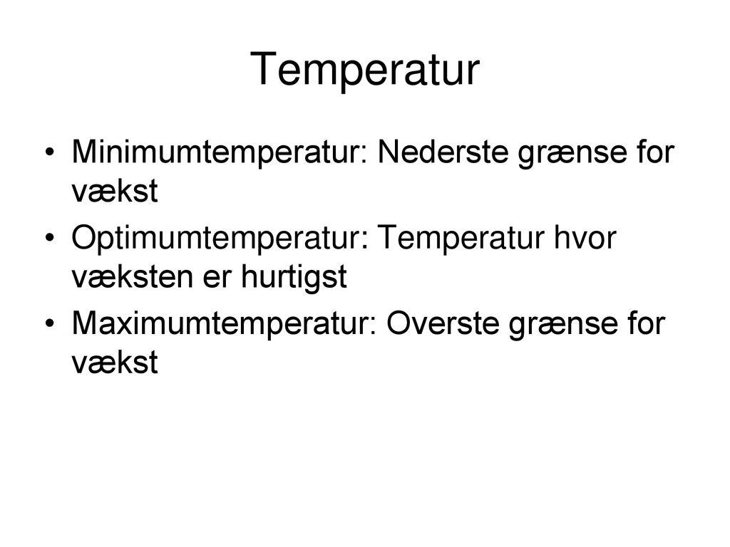 Temperatur Minimumtemperatur: Nederste grænse for vækst