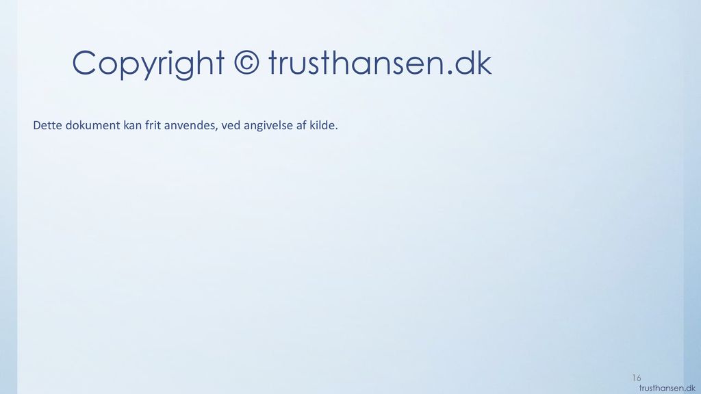 Copyright © trusthansen.dk