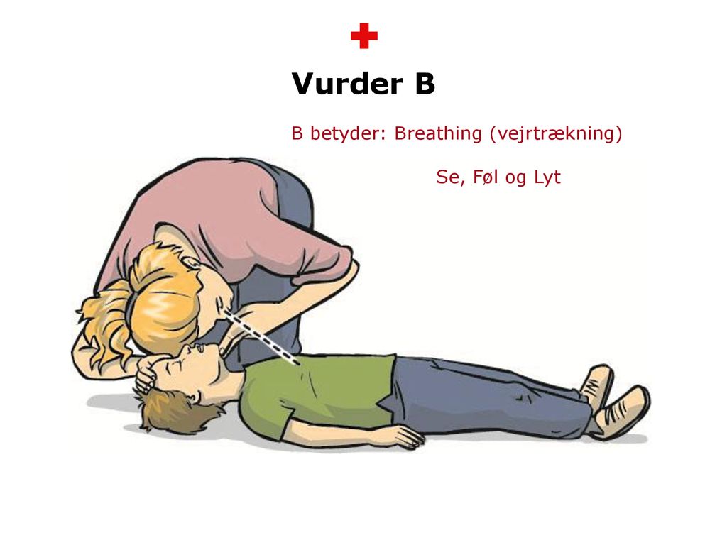 Vurder B B betyder: Breathing (vejrtrækning) Se, Føl og Lyt