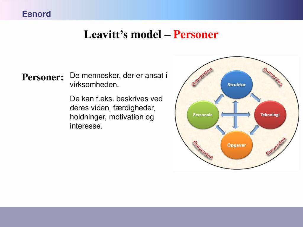 Leavitt’s model – Personer