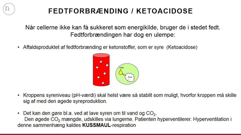 FEDTFORBRÆNDING / KETOACIDOSE