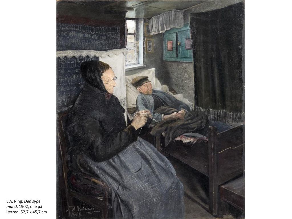 L.A. Ring: Den syge mand, 1902, olie på lærred, 52,7 x 45,7 cm