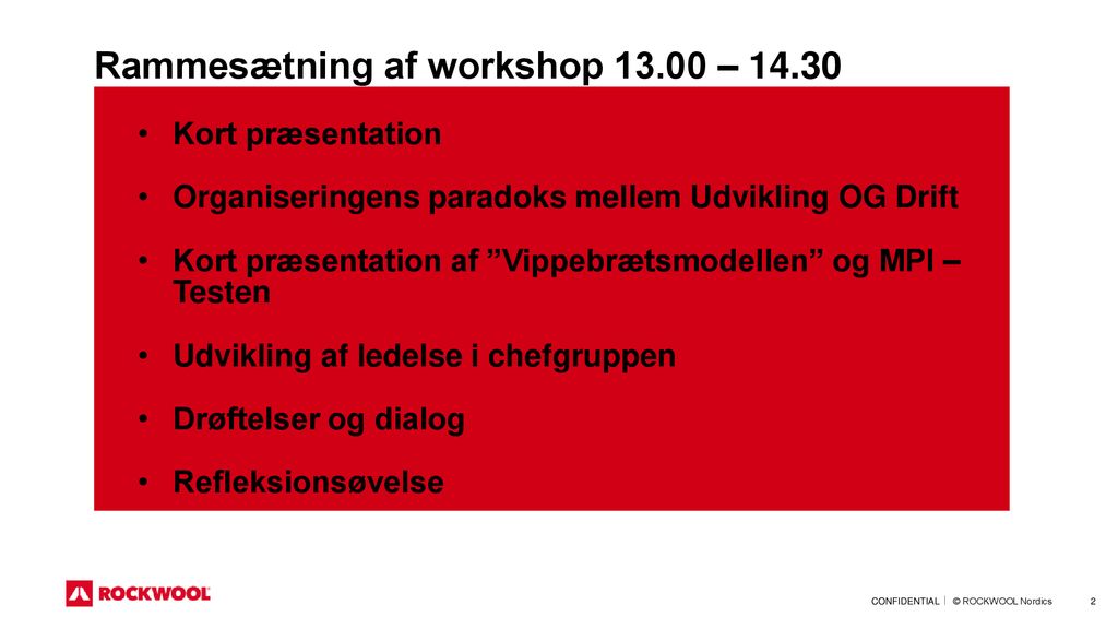 Rammesætning af workshop – 14.30