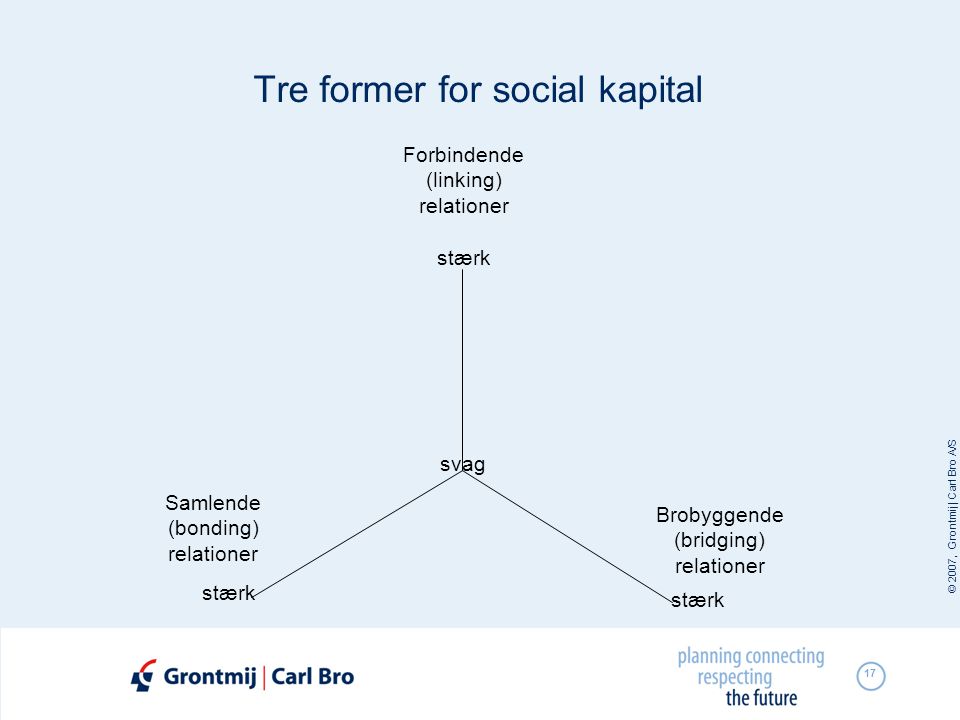 Tre former for social kapital