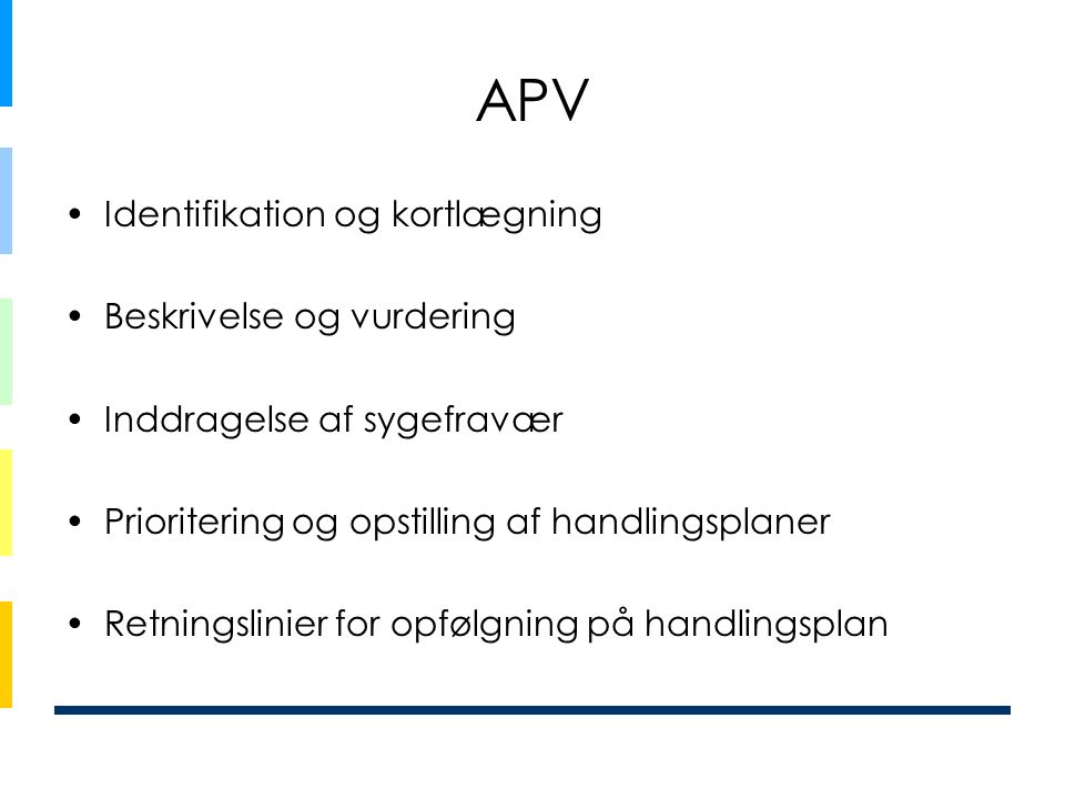 APV Identifikation og kortlægning Beskrivelse og vurdering