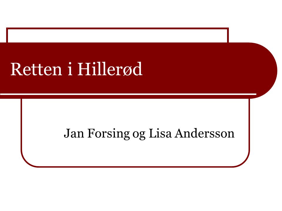 Jan Forsing og Lisa Andersson
