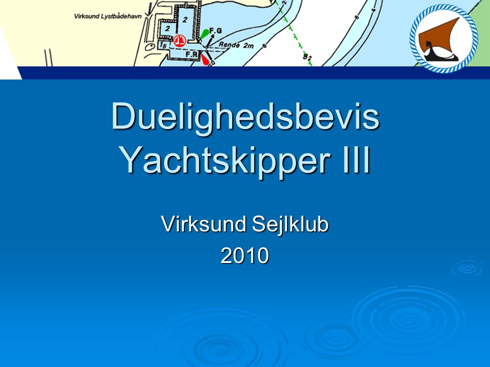 Duelighedsbevis Yachtskipper III