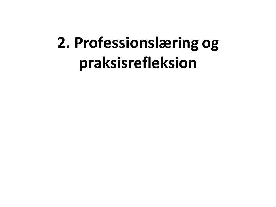 2. Professionslæring og praksisrefleksion