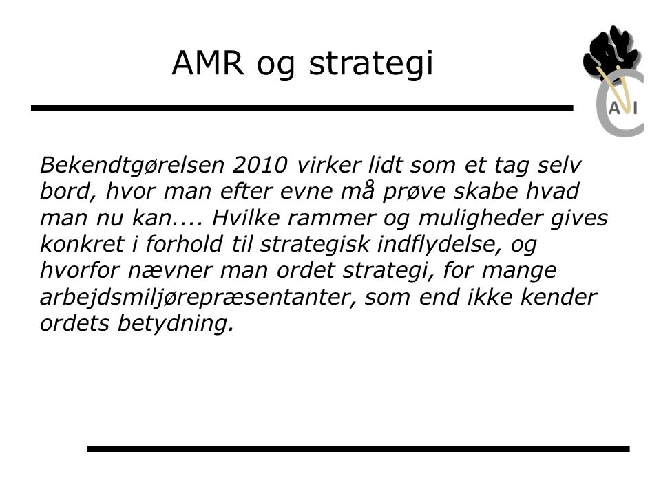 AMR og strategi
