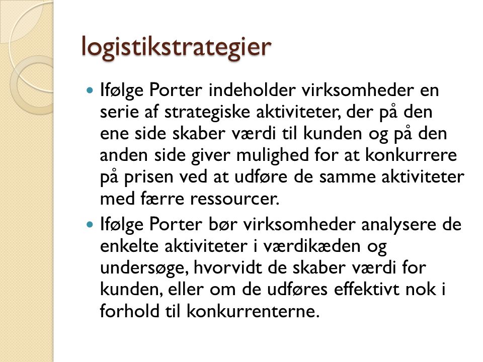 logistikstrategier