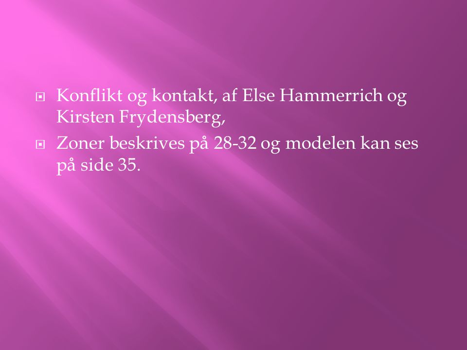 Konflikt og kontakt, af Else Hammerrich og Kirsten Frydensberg,