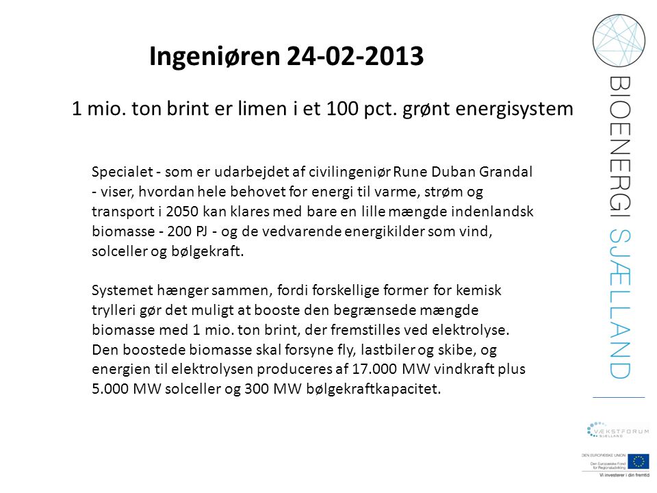 Ingeniøren mio. ton brint er limen i et 100 pct. grønt energisystem.