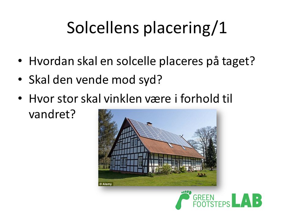 Solcellens placering/1