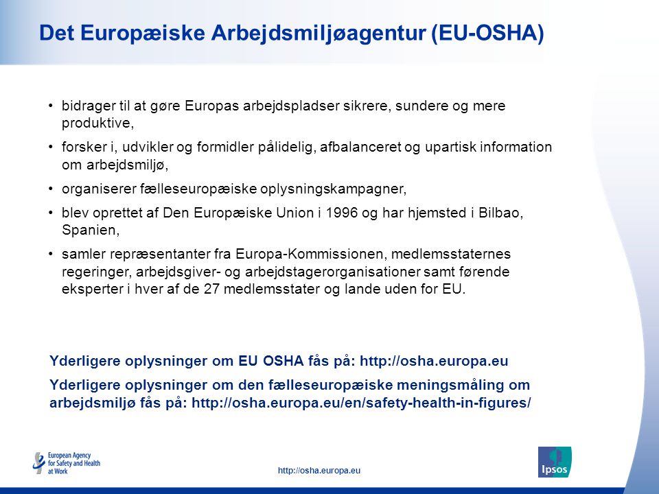 Det Europæiske Arbejdsmiljøagentur (EU-OSHA)