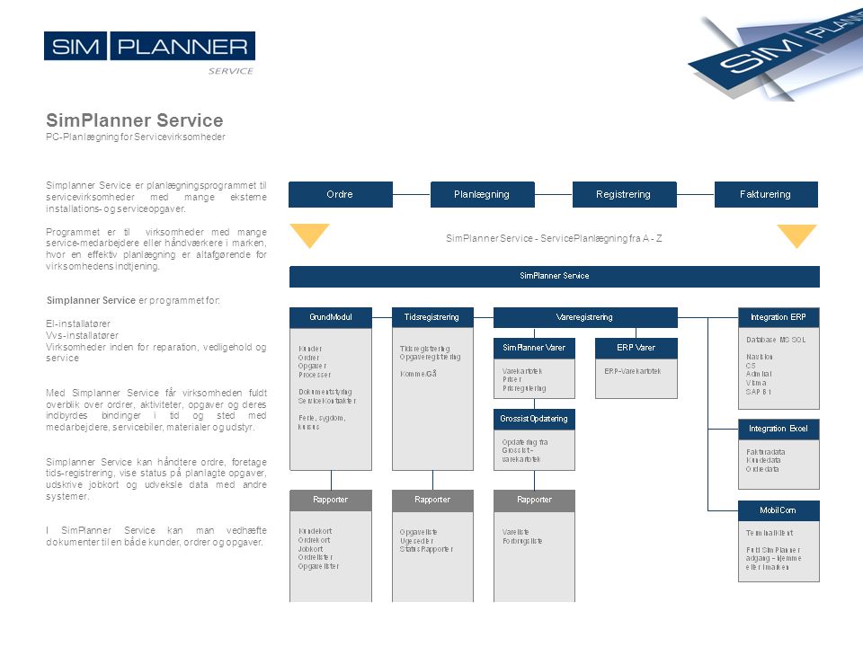 SimPlanner Service - ServicePlanlægning fra A - Z
