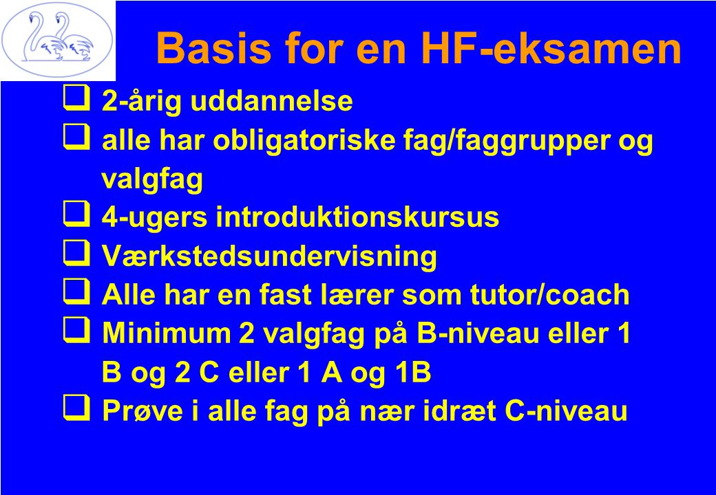 Basis for en HF-eksamen
