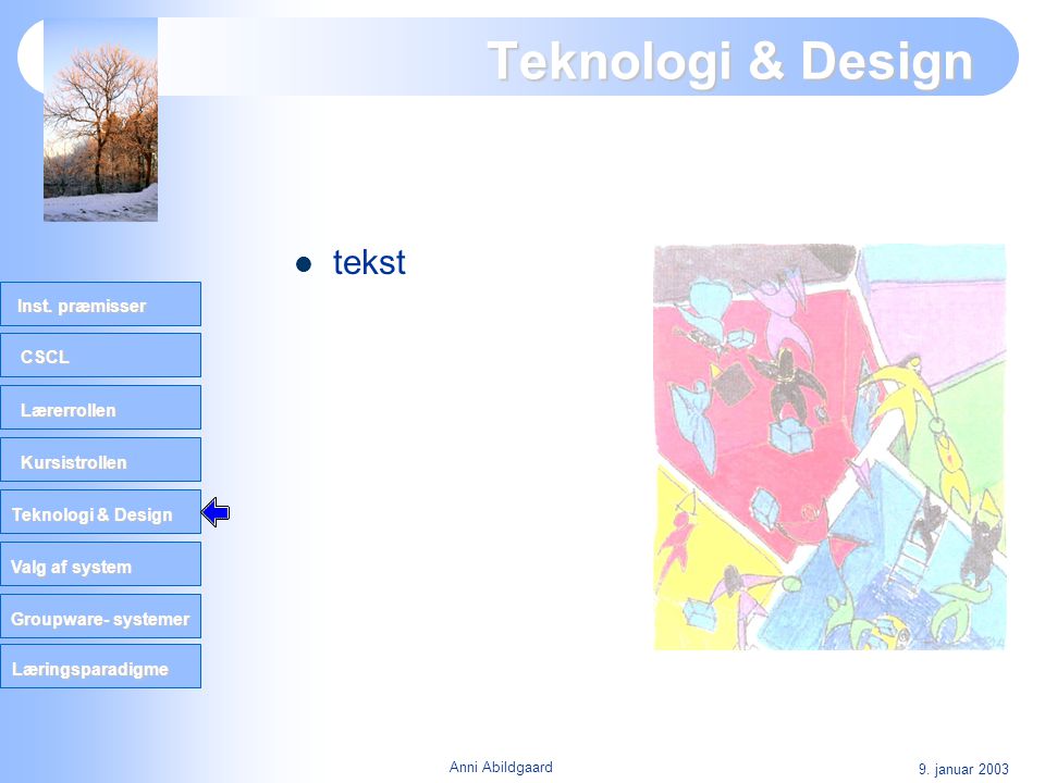 Teknologi & Design tekst 9. januar 2003 Anni Abildgaard