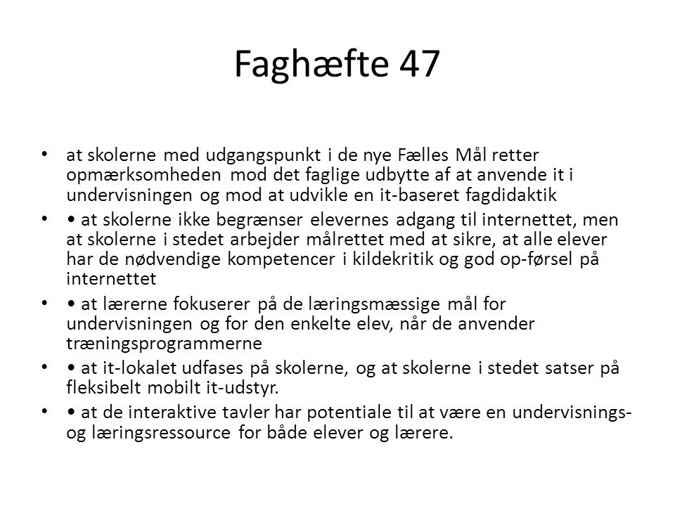 Faghæfte 47