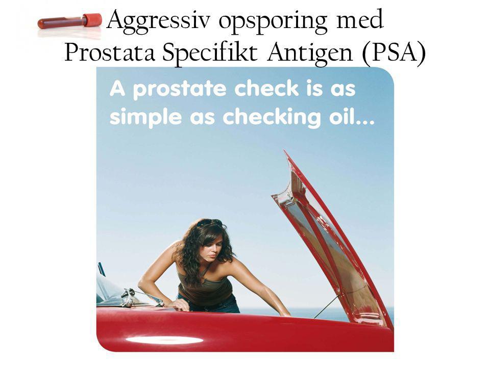 Aggressiv opsporing med Prostata Specifikt Antigen (PSA)