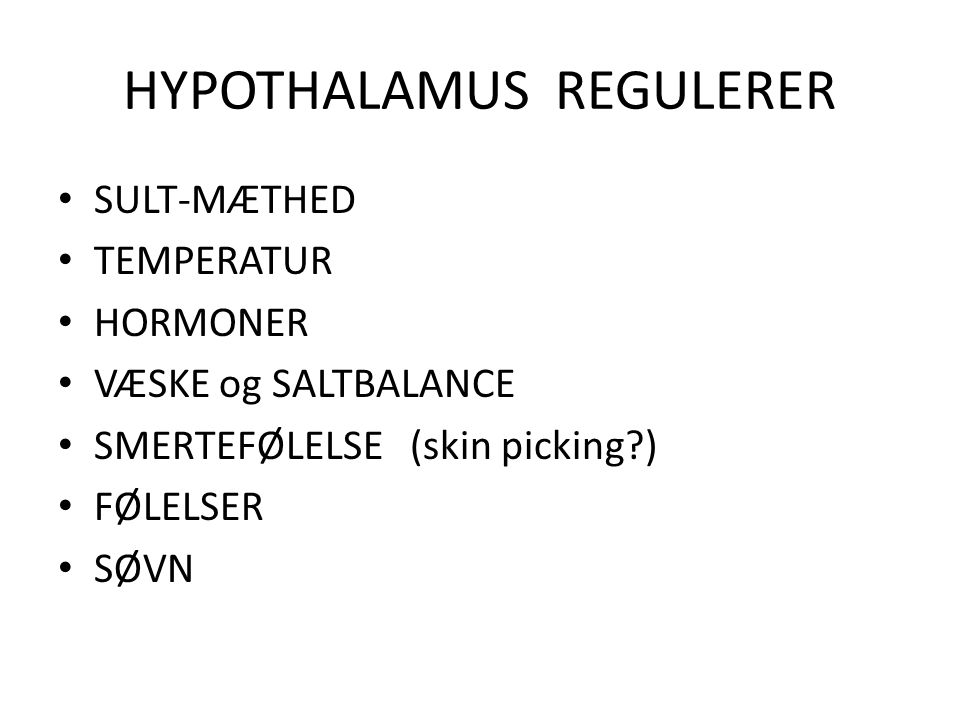 HYPOTHALAMUS REGULERER