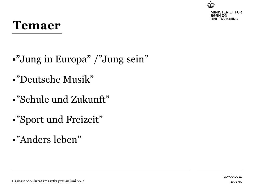 Temaer Jung in Europa / Jung sein Deutsche Musik