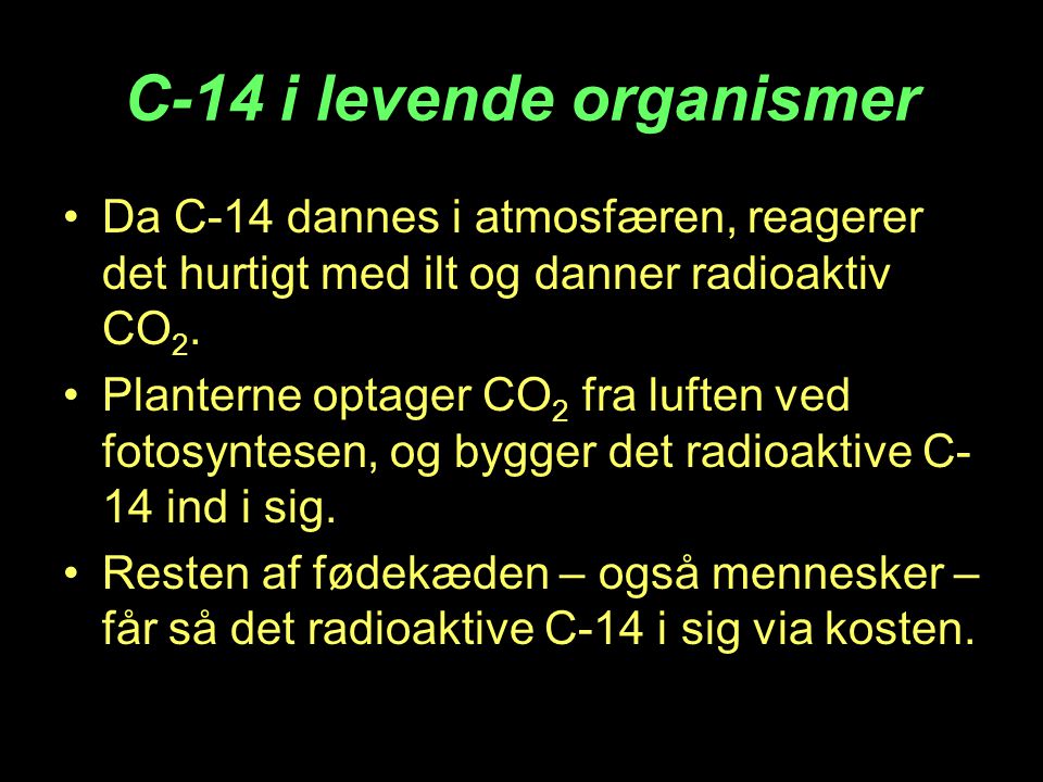 C-14 i levende organismer