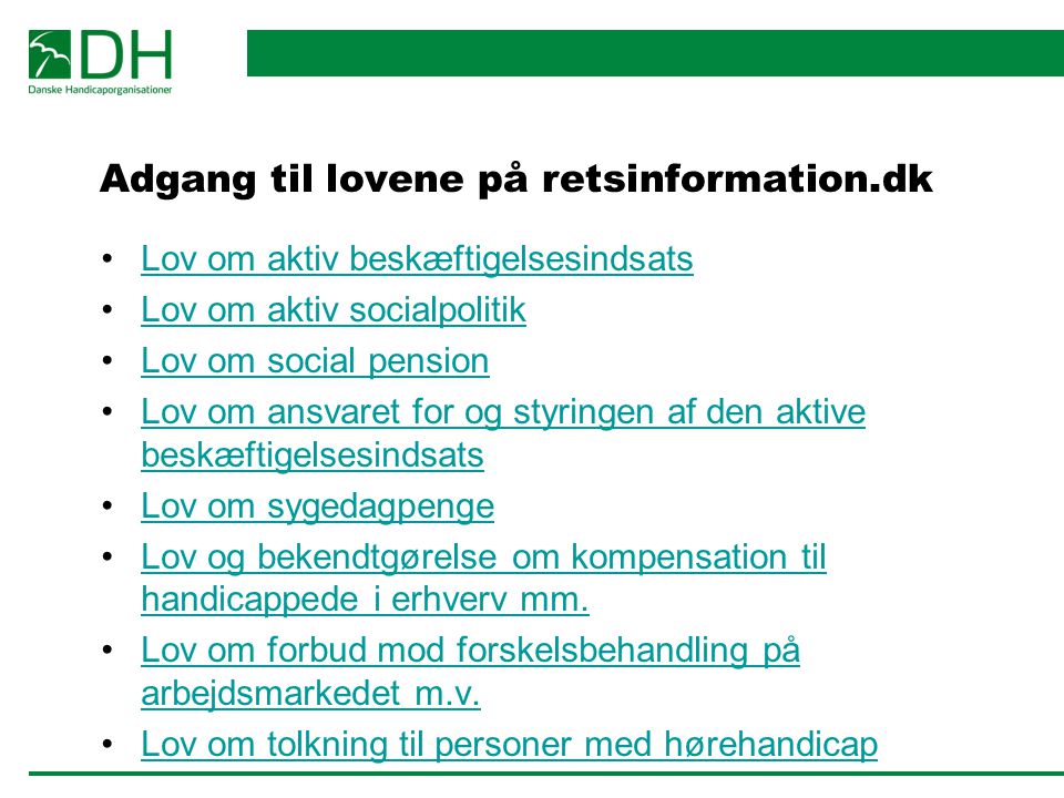 Adgang til lovene på retsinformation.dk
