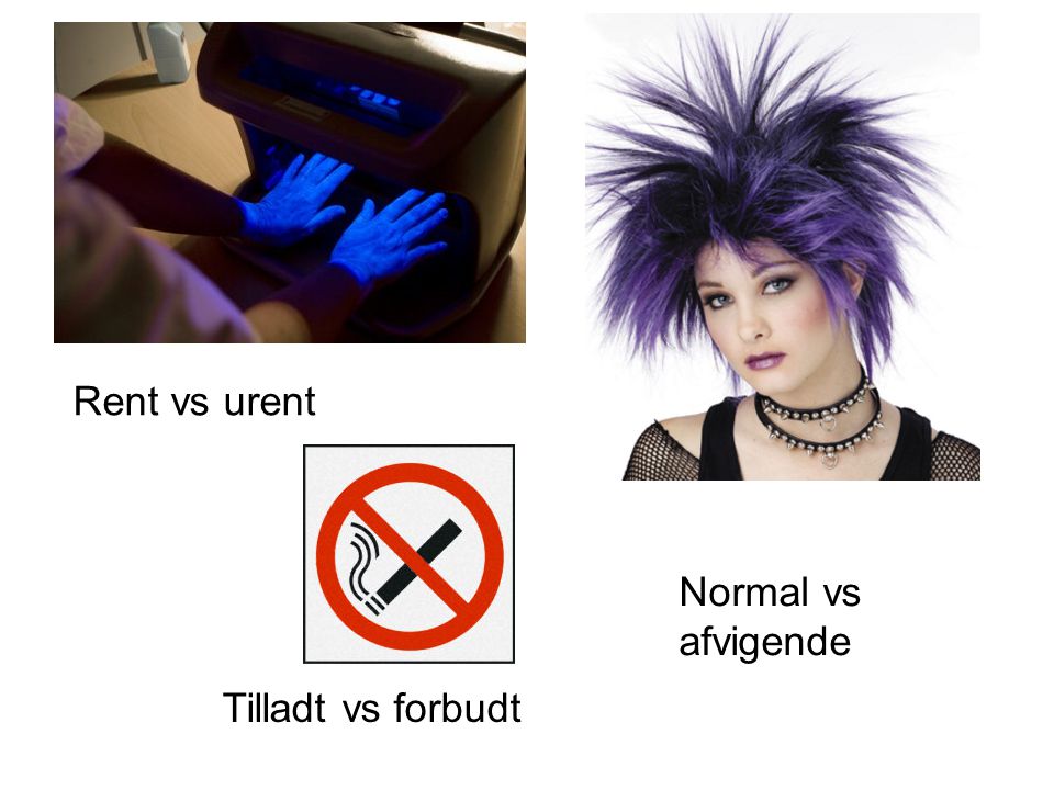 Rent vs urent Normal vs afvigende Tilladt vs forbudt