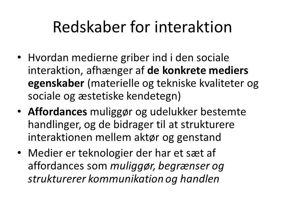 Redskaber for interaktion