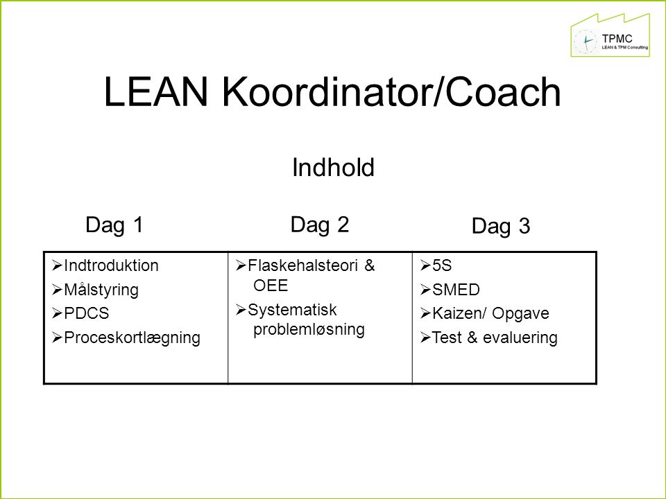 LEAN Koordinator/Coach