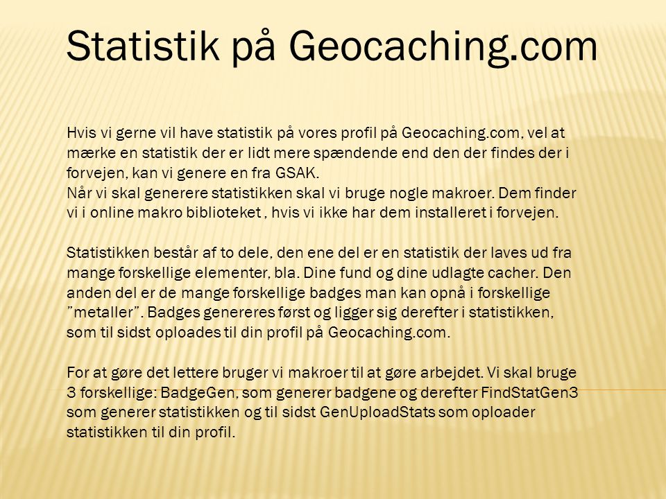 Statistik på Geocaching.com