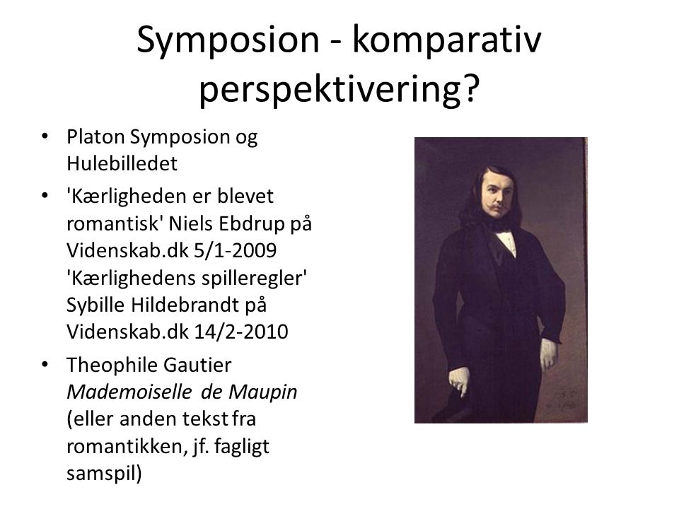 Symposion - komparativ perspektivering