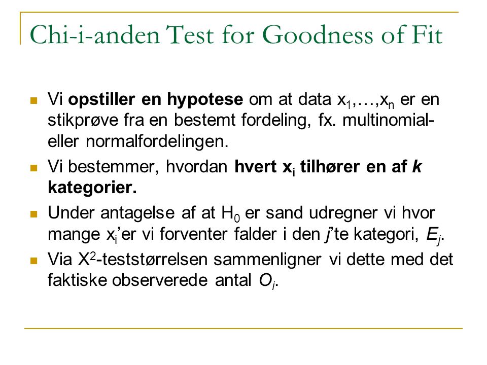 Chi-i-anden Test for Goodness of Fit