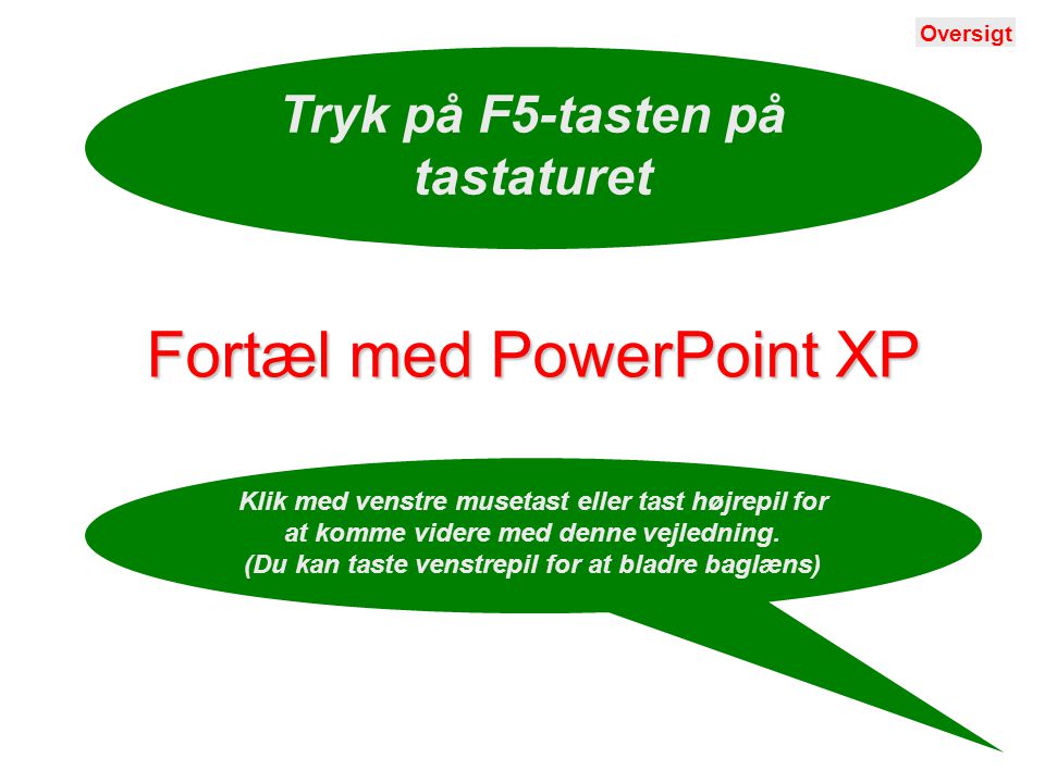 Fortæl med PowerPoint XP
