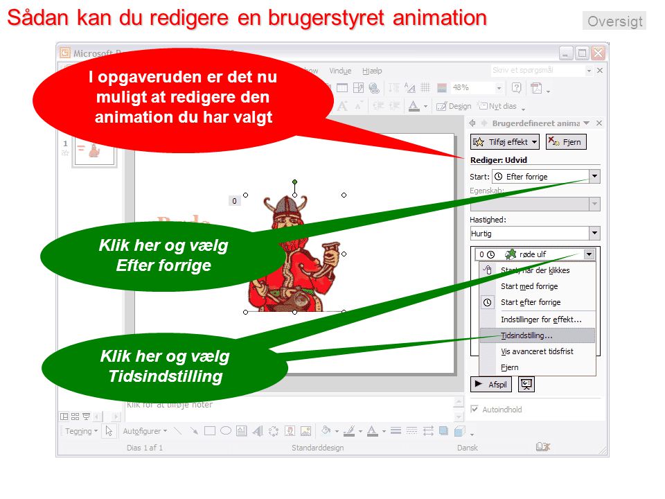 Sådan kan du redigere en brugerstyret animation