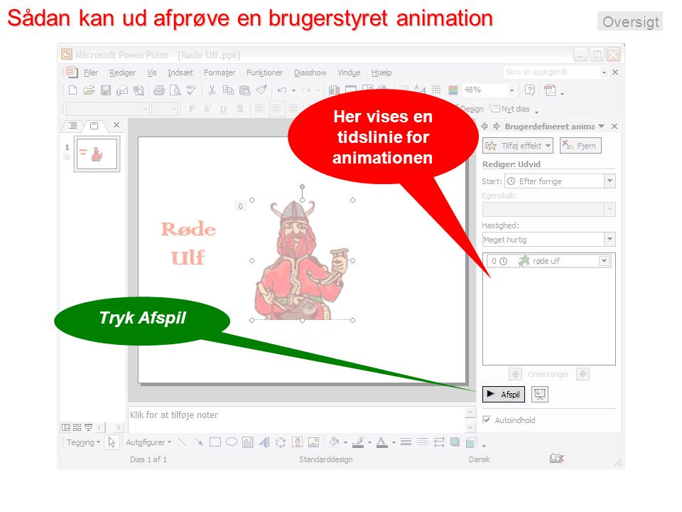 Sådan kan ud afprøve en brugerstyret animation