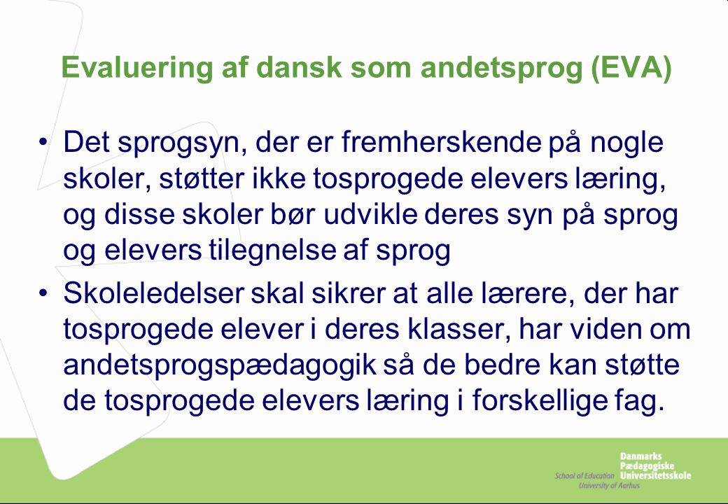 Evaluering af dansk som andetsprog (EVA)