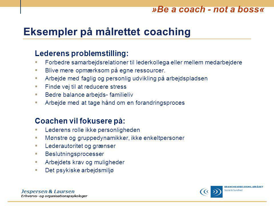 Eksempler på målrettet coaching