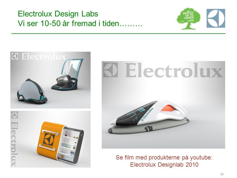 Electrolux Design Labs Vi ser år fremad i tiden………