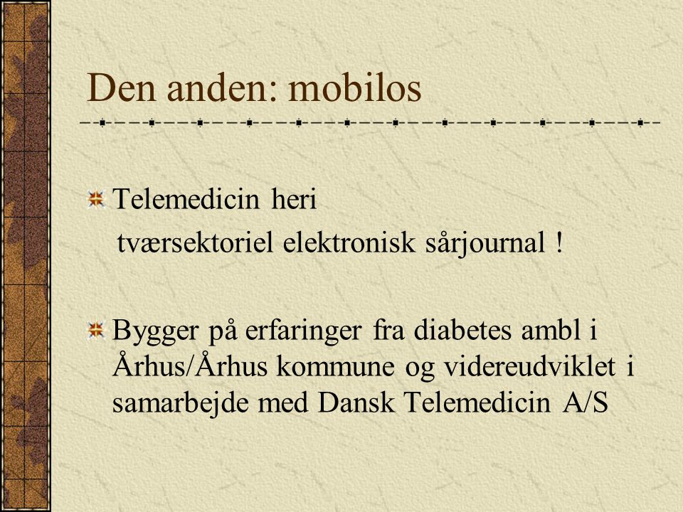 Den anden: mobilos Telemedicin heri