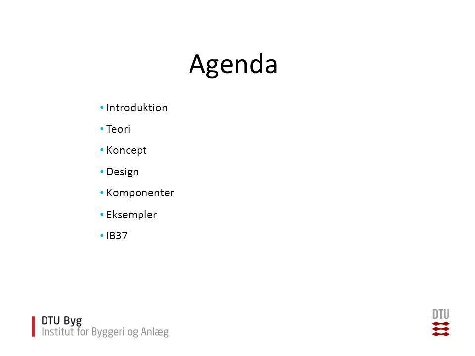Agenda Introduktion Teori Koncept Design Komponenter Eksempler IB37