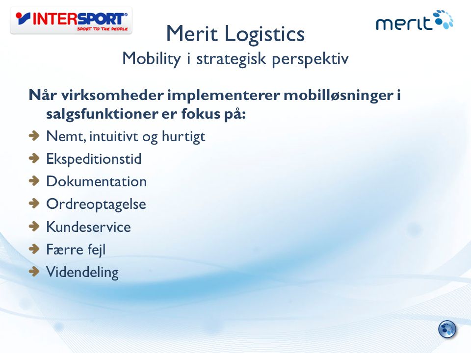 Merit Logistics Mobility i strategisk perspektiv