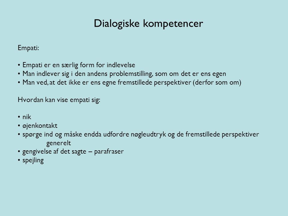Dialogiske kompetencer
