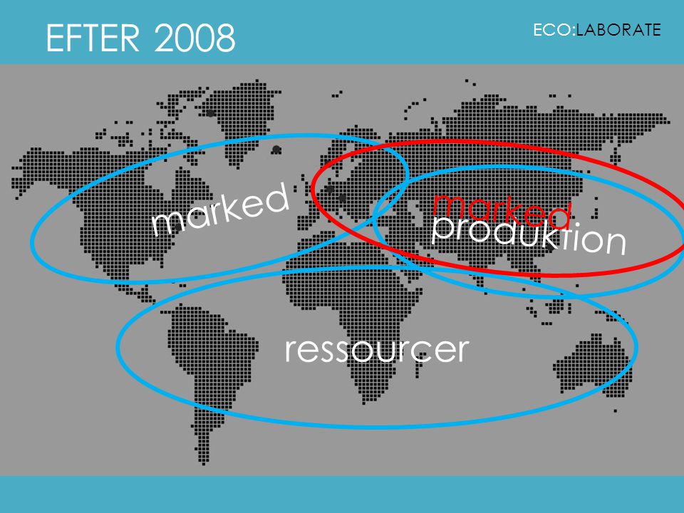 EFTER 2008 ECO:LABORATE marked marked produktion ressourcer